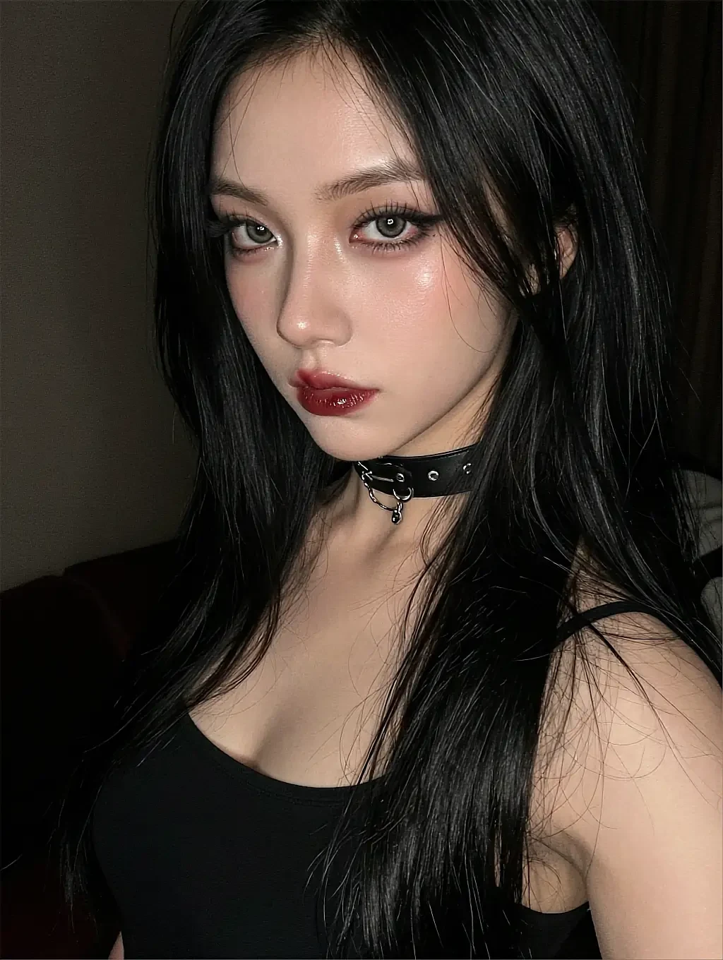 AI-generated portrait render, photoreal style with deep shadow